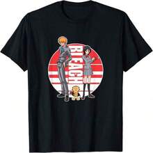 Herrjultröjor Herrbomulls-T-shirt med Bleach Ichigo Hollow Outline Sketch Anime-T-shirt, Bleach Ichigo Hood och karaktärer, Streetwear Anime-T-shirt, Tillverkad av ren bomull, Vår- och sommarkläder för Thanksgiving-T-shirts, Unikt tryckt casual-T-shirt, Ren bomulls-T-shirt, Moderiktig enkeltryckt casual-T-shirt, Enkel styling, Visa upp din unika stil Gåvor för vännen, Grafiska T-shirts, Tillbaka till skolan - Svart - Visa 1