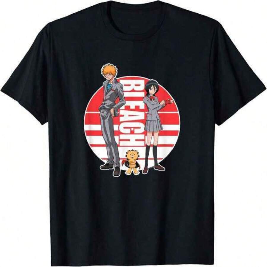 Herrjultröjor Herrbomulls-T-shirt med Bleach Ichigo Hollow Outline Sketch Anime-T-shirt, Bleach Ichigo Hood och karaktärer, Streetwear Anime-T-shirt, Tillverkad av ren bomull, Vår- och sommarkläder för Thanksgiving-T-shirts, Unikt tryckt casual-T-shirt, Ren bomulls-T-shirt, Moderiktig enkeltryckt casual-T-shirt, Enkel styling, Visa upp din unika stil Gåvor för vännen, Grafiska T-shirts, Tillbaka till skolan - Svart - Visa 1