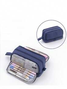 1pc Cute Pencil Case Cartoon Large Capacity Pencil Case Japanese And Korean Student Pencil Case Boys And Girls Pencil Case, Pencil Case, Multi-Function, Simple Pencil, Pencil Case, Makeup Case, Pencil Case, Washing Case, Pencil Case, Pencil Case, Pencil Case, Simple Pencil Case - Multicolor - View 7