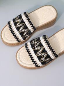 Dép thời trang cho bé gái, sandal đế xuồng cao gót kiểu dáng giản dị, dễ thương cho mùa xuân và mùa hè. - màu đen - Xem 8