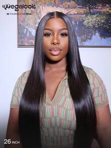 MEGALOOK 6x5 Lace Bob Wig Human Hair Ready To Go Glueless Silky Straight Bob Wig Pre-Plucked Pre-Cut Lace Breathable Cap Natural Hair Wig 10-30 Inch Daily Style - SNatural - View 3