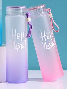 Ombre Deer Pattern Plastic Cup, Student Water Bottle, Household Portable Leak-Proof Travel Mug - Multicolor - View 9