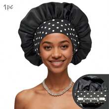 [Sleep Cap Bonnet,Small Dot Print Design] Long Satin Sleep Bonnet For Hair Care, Women Hair Bonnets Smooth Braids Sleeping Caps Night Cap For Curly Hair. Hair Sleep Cap - Bonnet - Multicolor - View 13