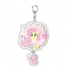 【充满奇思妙想的小马宝莉动漫美学】1个小马宝莉高级亚克力钥匙扣 - 动漫主题粉丝周边，包含萍琪派、苹果嘉儿和云宝黛西 | 可爱耐用的背包挂饰、校服配饰、车钥匙吊坠和宿舍装饰 | 完美的生日派对礼物，送给青少年、成人、小马宝莉爱好者、粉丝收藏家和全球亲朋好友的贴心礼物 - 彩色 - 查看 6
