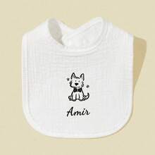 1pc Customized Pattern & Text U-Shaped Baby Bib, Soft & Comfortable, Baby Gift - Multicolor - View 7