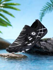 Kids' Summer Aqua Shoes, Breathable Non-Slip Water Shoes, Outdoor Quick-Dry Amphibious Sports Shoes For Boys And Girls - Black - View 6