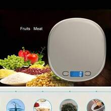 0.07oz/2g-15kg Smart Kitchen Digital Scale, No Direct Food Contact, USB Rechargeable (Built-In Battery) + Battery Powered (Batteries Not Included), Tare Function, G/Oz/Lb Conversion, Easy To Clean & Carry, Suitable For Baking, Cooking, Coffee, Jewelry - Silver - View 4