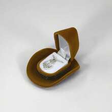 Caja de joyería con diseño de sombrero de vaquero occidental - Caja de almacenamiento creativa para collares, aretes y anillos, regalo elegante para exhibir la colección de joyas, decoración para el cuarto de maquillaje, esencial para viajar - Multicolor - Ver 7