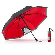 1把猫咪折叠伞，旅行必备便携式防紫外线遮阳伞，防眩光家居用品，乙烯基材质，可爱猫咪图案，圣诞礼物，女士遮阳伞 - 彩色 - 查看 8