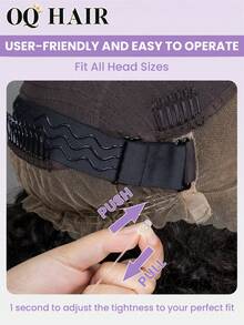 OQ 200% Density 14-26 Inch Invisible Drawstring 360° Seamless Wear African Curly Pre-Bleached Knot Invisible Adhesive-Free Hairline Lace Front Wig - SNatural - View 11