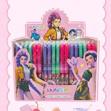 Mattel 12pcs Hot Selling K POP Witch Hunting Group Hot Erasable Neutral Pen Press Pen Student Stationery Man Signature Pen - Multicolor - View 2