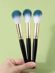 3支/套多功能软毛化妆刷 - 腮红刷、修容刷、定妆刷，适合初学者，抓粉力强，不易飞粉 - 黑色 - 查看 5