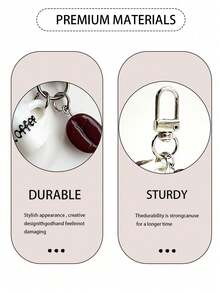 1pc Coffee Cup Keychain, Realistic Coffee Bean Cup Design, Lightweight Resin Material, Suitable For Coffee Lovers, Can Be Hung On Backpacks, Wallets, Offices Etc. As Decoration, Also Can Be Used As A Fun Accessory, Holiday Gift Or Pendant For Coffee Enthusiasts. Handmade, Combining Pendant And Functionality, An Ideal Gift For Coffee Lovers. - 彩色 - 查看 7