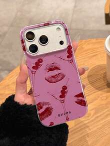 GIIPPA 1个唇印图案手机壳，适用于 17 Pro Max/16 Pro Max/15 Pro Max/14 Pro Max，以及趣味十足的韩版高端手机壳，兼容 11/12/13/14/15/16 Pro Max Plus、17 Air，男女皆宜。是圣诞节、情人节、复活节、婚礼季或生日送给女友的理想礼物！ - 彩色 - 查看 3