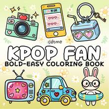 GDTME Livre de coloriage de la série K-Pop pour adolescents & adultes, art de mode unique et mignon & espace de confort, papier perlé épais amélioré, 7,9*7,9 pouces, 24 pages recto, livre d'activité anti-stress, cadeau idéal pour les vacances & les anniversaires - Multicolore - Voir 16