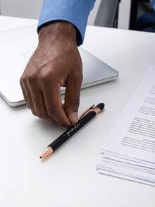 Customized Wedding Signature Pen With Name, Personalized Neutral Pen, Customized Interesting Nurse Pen, Customizable Couple Pen, Teacher Pen, Smooth Writing Ballpoint Pen, Engraved Business Ballpoint Pen, Suitable For Birthday Gifts, Teacher's Day, Office, Creative Gifts For Him/Her, Students, Workers - Multicolor - View 7