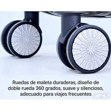 Maleta de viaje rígida de 20 pulgadas para llevar a bordo, equipaje de mano con 4 ruedas y candado integrado, variedad de colores Candado De Combinación Dobles Llantas 360° Rigida - Blanco - Ver 5