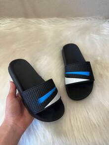 Children's Slide Sandals For Boys And Girls, Easy To Slip On, Lightweight And Comfortable, Immediate Shipping. - Màu xanh lam - Xem 1
