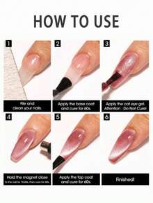 15毫升橄榄猫眼凝胶指甲油 – 磁性闪光效果，深绿色可卸UV/LED凝胶，打造亮泽美甲 - 綠色 - 查看 7