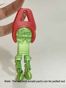 1个创意卡通购物车代币钥匙扣，耐用塑料可重复使用代币，轻巧便携设计，超市购物车代币替换工具 | 便携式代币钥匙扣，可在超市及其他场所免费使用，超市配件，趣味设计，坚固耐用 - 彩色 - 查看 15