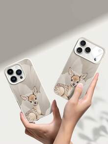 1个简约银杏叶鹿纹液态硅胶防震软手机壳，兼容 11/12/13/14/14 Plus/15/15 Plus/16/16 Plus/17/17 Pro - 彩色 - 查看 4