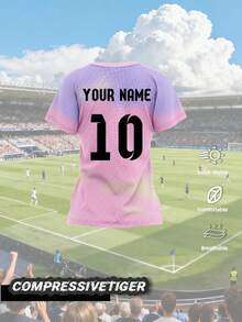 1 Áo thi đấu World Cup nữ Nhật Bản tùy chỉnh, màu tím và hồng chuyển sắc - Cá nhân hóa với tên và số, logo câu lạc bộ có thể thay thế, chất liệu mềm mại và thoải mái, thiết kế độc quyền, phù hợp cho bộ sưu tập áo đấu của người hâm mộ, quà tặng ngày Valentine mùa hè - Hồng - Xem 2