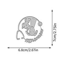 创意猫狗模具，DIY剪贴簿相册和压花模板，贺卡制作工具，卡片纸切割工艺品，礼品卡制作模板模切。 - 銀色 - 查看 9