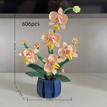 700+片兰花积木套装，3D兰花积木模型拼装，逼真兰花积木玩具，创意兰花积木花束，创意花卉兰花积木套装，DIY减压积木手工玩具，家居装饰摆件节日创意礼物 - 蘭花積木拼裝玩具 - 查看 12