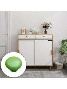 6pcs Simple Color Ceramic Cabinet Door Cabinet Wardrobe Cabinet Door Drawer Round Single Hole Handle Bottle Cap Handle Small Handle - Multicolor - View 5