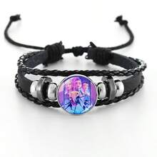 1pc Witch Hunter Themed Time Gem Bracelet, Pink & Black Fashion Versatile Handmade Accessory - Multicolor - View 11