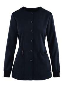 Long Sleeve Multi-Pocket Jacket, Casual Sports Long Sleeve Top Fashionable Multi-Pocket Dental Clinic/Office Uniform