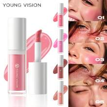 YOUNG VISION 1支哑光液体腮红，配蹄形刷头，易于涂抹，妆效自然，集腮红、眼影和唇膏于一体，持久显色，适合日常、派对、节日、送给女友、朋友的礼物、舞台妆、面部彩妆。 - 彩色 - 查看 8