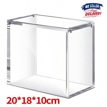 1pc Transparent Acrylic Display Box, Magnetic Design Storage Box, Stackable Dust-Proof Display Box, Suitable For Figurines, Accessories, Plush Toys, Medals And Game Cards 200*100*180mm