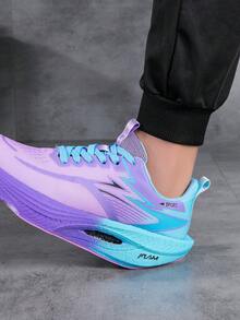 Carbon Plate Racing Road Running Shoes For Men Stable Support Shock-Relief Ultra-Light TPU Outsole Rebound Marathon Sneakers - 藍紫 - 查看 9