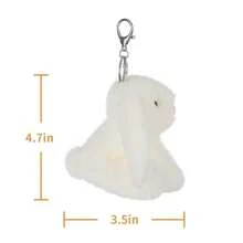 Lamb White Bunny Cute Keychain, Soft Stuffed Plush Keychain Toys For Kids Backpack, Purse, 6 Inches - B0F1SZYV74 - 查看 9