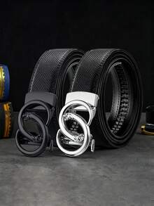 男士合金自动扣皮带 - 轻盈奢华时尚高端商务皮带，47英寸，牛仔皮带。适合派对聚会和办公室通勤，经久耐用 - 是节假日和周年纪念日送给男友和父亲的完美之选。 - 彩色 - 查看 1