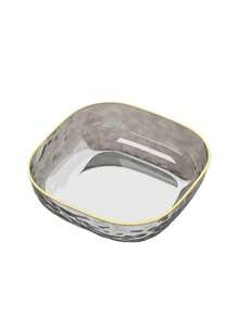 1pc High-Quality Jewelry Tray With Gold Trim, Elegant Jewelry Organizer Dish For Rings, Earrings, Vanity Dresser, Entryway Table - Multicolor - View 10