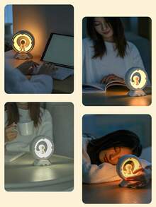 1pc Adjustable Brightness Astronaut Night Light, Touch Control Space Man Desk Decor, Bedroom Lighting, Holiday Decoration, Birthday Gift - Multicolor - View 7