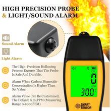 Lunarlipes Detectores de Monoxido de Carbono Detector de CO Portatil con Sensor de Temperatura y Pantalla LCD con Retroiluminacion Medidor de Monoxido de Carbono Manual 0-1000 PPM de Rango para - Amarillo - Ver 3