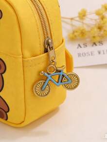 1pc, 18-Carat Gold Bicycle Pendant. Jewellery-Making Earring Components.Perfect For Matching With All Kinds Of Bracelets,Earrings, Necklaces And Other Jewellery, Jewellery Making Supplies,Beads For Jewelry Making,Bracelet Making Kit,Adults,Beads,Decorations.Keychain Accessories,Ideal As A Small Gift For Family And Friends,Valentine's Day, Eid Al-Fitr Jewellery Gifts - Multicolor - View 3