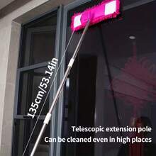 Household Chenille Cleaning Flat Mop, Rotatable Wet And Dry Mop, Used To Clean Wooden Boards, Tile Floors And Windows, Back-To-School Season.Halloween And Christmas Deep Cleaning - Blue - View 5