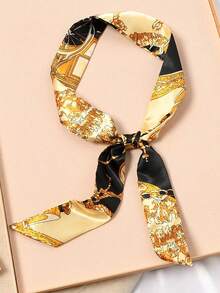 WJ1033 Narrow Long Skinny Neck Silk Scarf Bag Scarf For Handbag 1PC - A - View 32