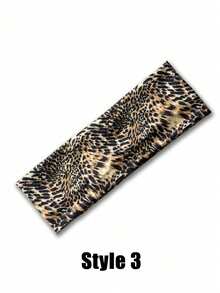 复古豹纹发带，时尚街头辣妹头饰，吸汗弹力运动发带，甜美酷炫辣妹豹纹发带，欧美复古弹力时尚发带，面料，运动瑜伽防汗发带，浴室洗脸必备，购物、旅行、出差、工作、餐饮必备 - 彩色 - 查看 18