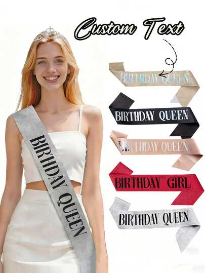 Customizable Bride Sash, Customizable Ribbon, Customizable Name Sash, Any Name, Unique Gift, Bridal Shower Decor, Mother's Sash, Birthday Sash, Bachelorette Sash, Graduation Sash, Suitable For Various Occasions, Graduation And Wedding Birthday Parties