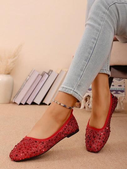 New Women's Flat Hollow Sequin Shoes, Casual Fashion Flat Loafers, Versatile Lightweight Comfortable Casual Women's Shoes, Essential Flat Shoes For Ladies