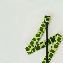 44英寸超长逗猫棒 - 沙沙纸条 - 绿色羽毛毛毛虫 - 互动猫玩具 - 趣味宠物玩具 - 四季皆宜 - 彩色 - 查看 8