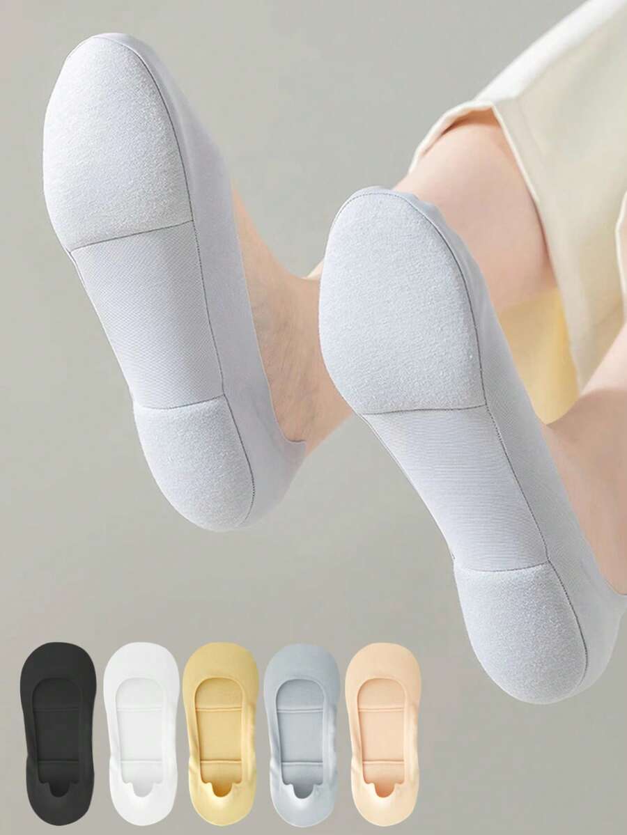 3 đôi tất thuyền nữ, miếng lót giày giảm đau viêm cân gan chân, miếng lót giày chống trượt vô hình, giảm sốc, mùa xuân/hè