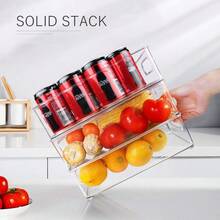 Stackable Refrigerator Organizer Bins, 6 Pack Clear Kitchen Organizer Container Bins With Handles And 20 PCS Plastic Bags For Pantry, Cabinets, Shelves, Drawer, Freezer - Food  ,   10"L - Default - View 7