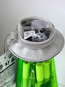 New UFO-Shaped Storage Jar Pencil With Transparent Green Alien Decoration, 4-Season Desktop Organizer Box, Fun UFO Spaceship Pen Bag, Transparent Funny Painbag Stationery Holder, Backpack Accessory (Without Hooks) 2UTI - s綠色 - 查看 1