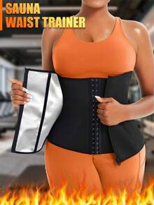 Women's Waist Trainer Corset, Waist Cincher Belt For Weight Loss, Abdominal Sweat Band, Adjustable Waist Trainer For Workout, Sauna, Slimming - Accelerates Core Training And Fat Burning, Provides Waist Shaping And Support, Suitable For Sports And Yoga - Silver - View 4